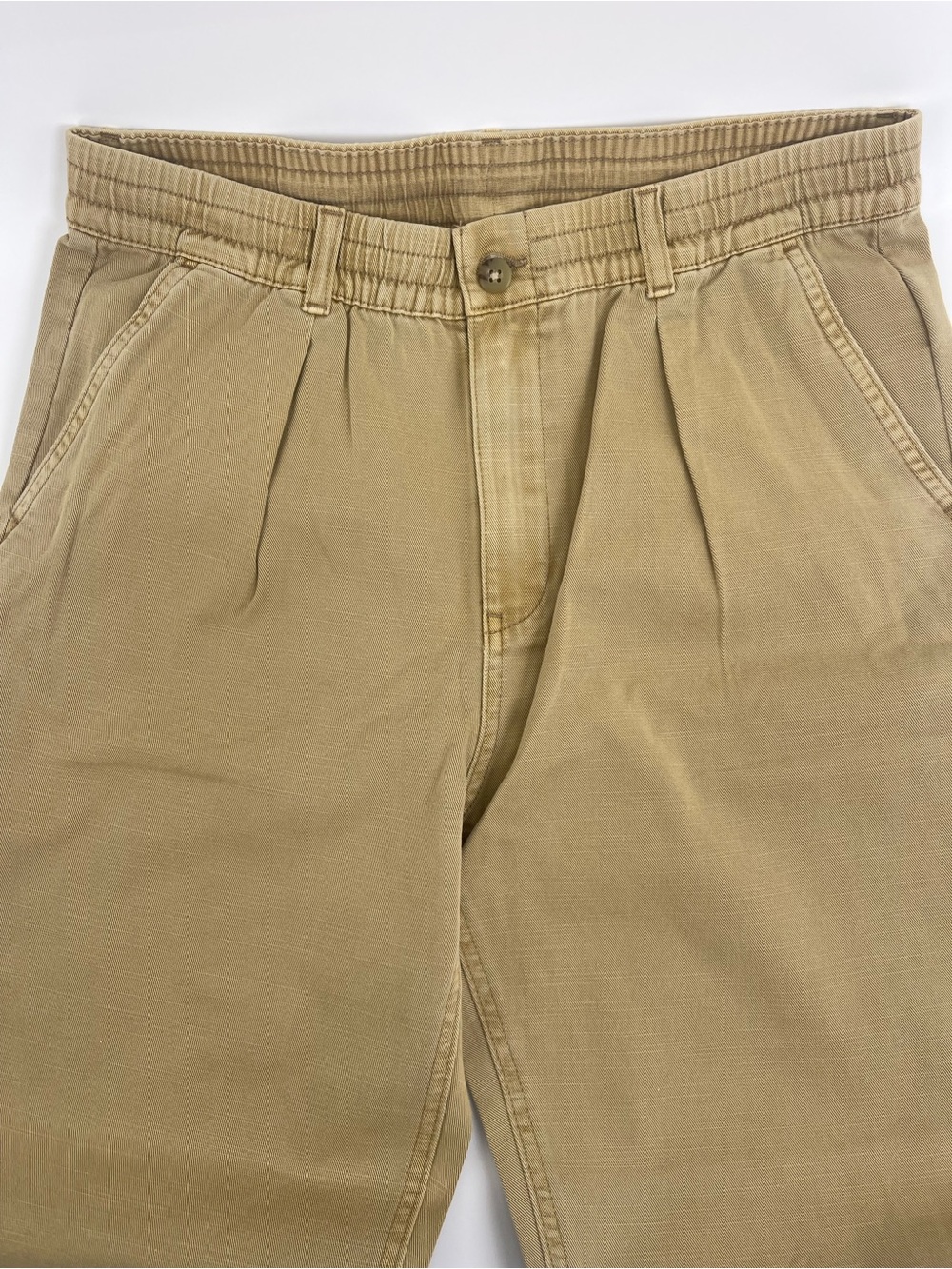 Ralph Lauren Khaki Pleated Boyโs Chinos in Tan
